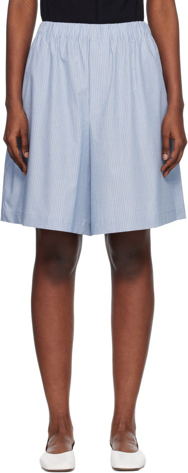 Šortky Baserange Claude Pinstriped Elasticated Waist Shorts Modrá | SSCL-PO-000, 0
