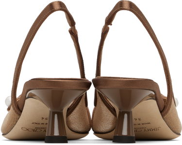 Tenisky a topánky Jimmy Choo Amita 45 Mesh Slingback Heels Béžová | AMITA 45, 1