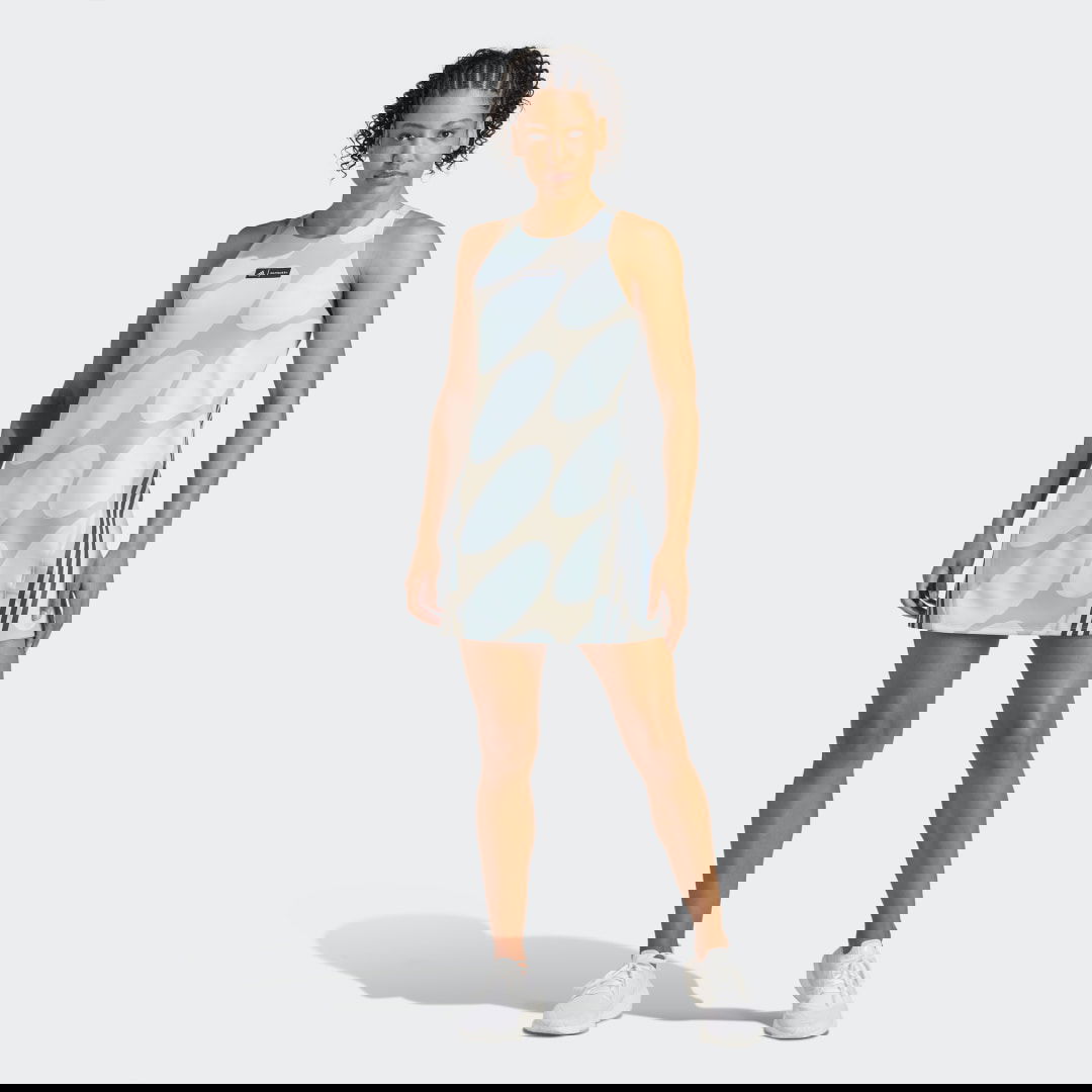 Šaty adidas Originals x Marimekko Run Icons 3-Stripes Dress Zelené | HR8202, 0