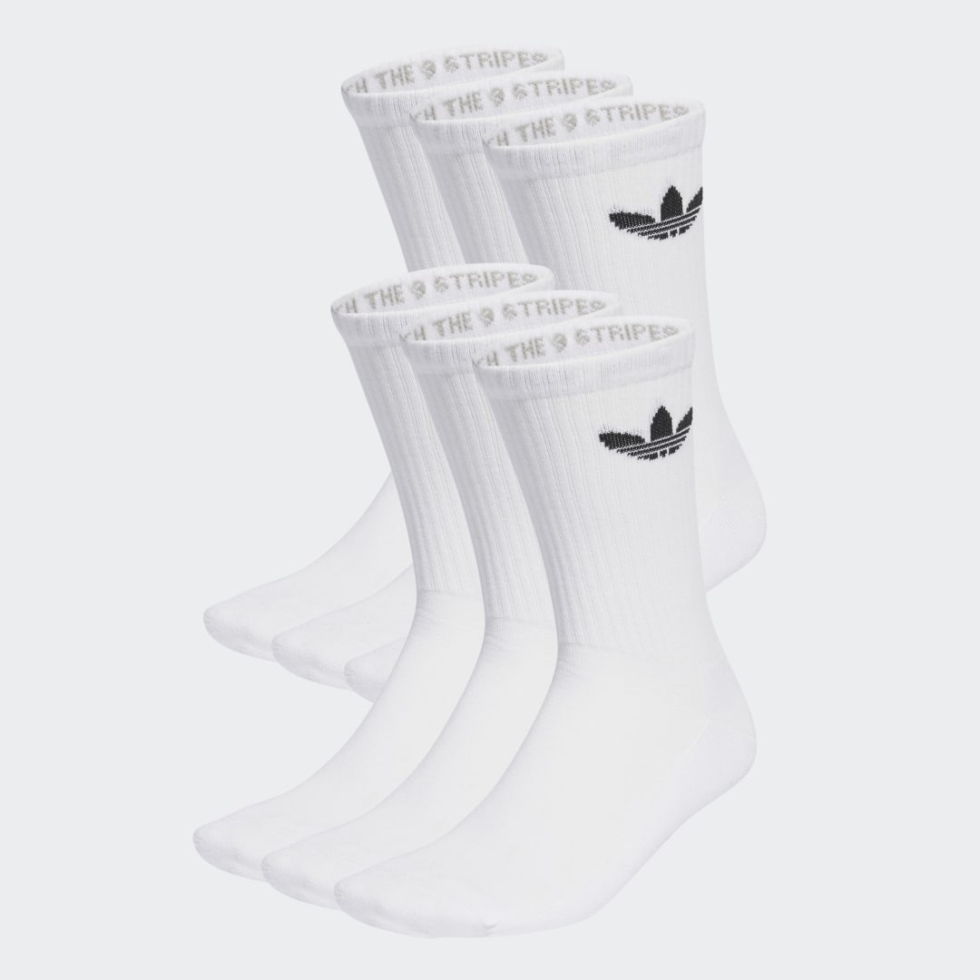 Ponožky adidas Originals Trefoil Cushion Crew Socks –⁠ 6 pack Biela | IJ5619, 1