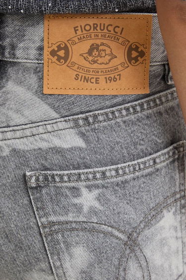 Džínsy Fiorucci High Waist Angel Print Jeans Šedá | U01FMDJE075DN03DN07, 3
