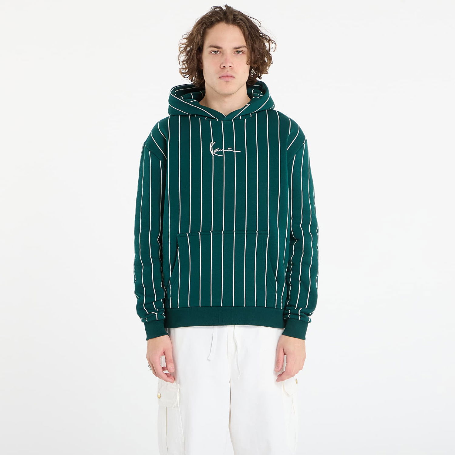 Mikina Karl Kani Karl Kani Small Signature Essential Pinstripe Hoodie Zelené | PD00008882, 0