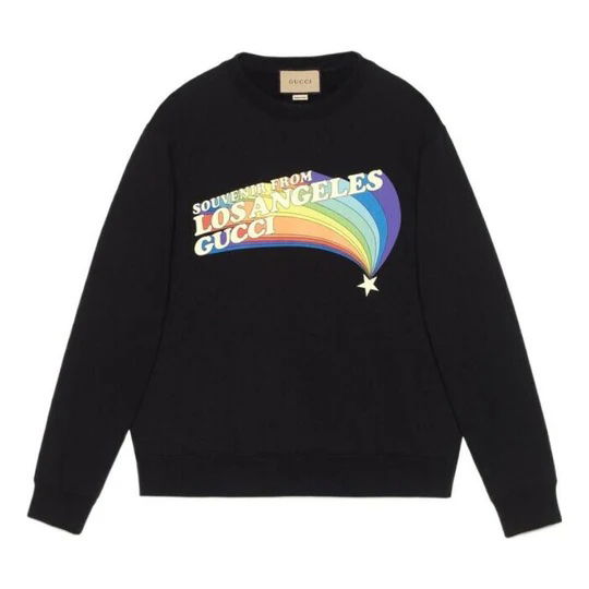 Mikina Gucci Souvenir From Los Angeles Sweatshirt Black Čierna | 626990 XJEIN 1082