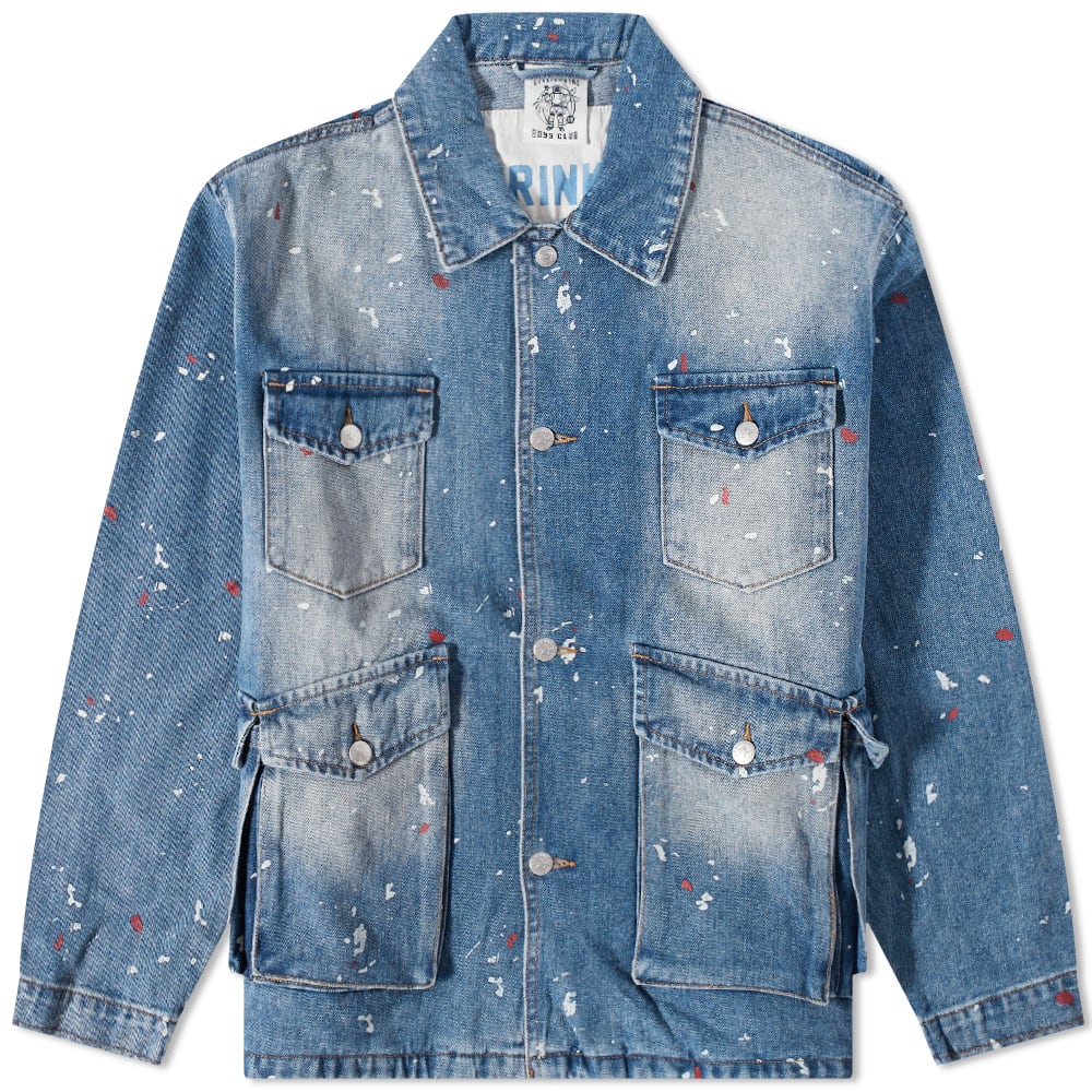 Bunda BILLIONAIRE BOYS CLUB Denim Jungle Fatigue Stonewash Modrá | B22307-SWB, 0