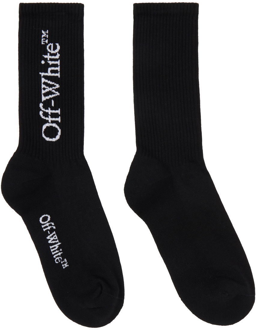 Ponožky Off-White Off-White Mid Calf Socks with Logo Čierna | OMRA085C99KNI0011001, 0