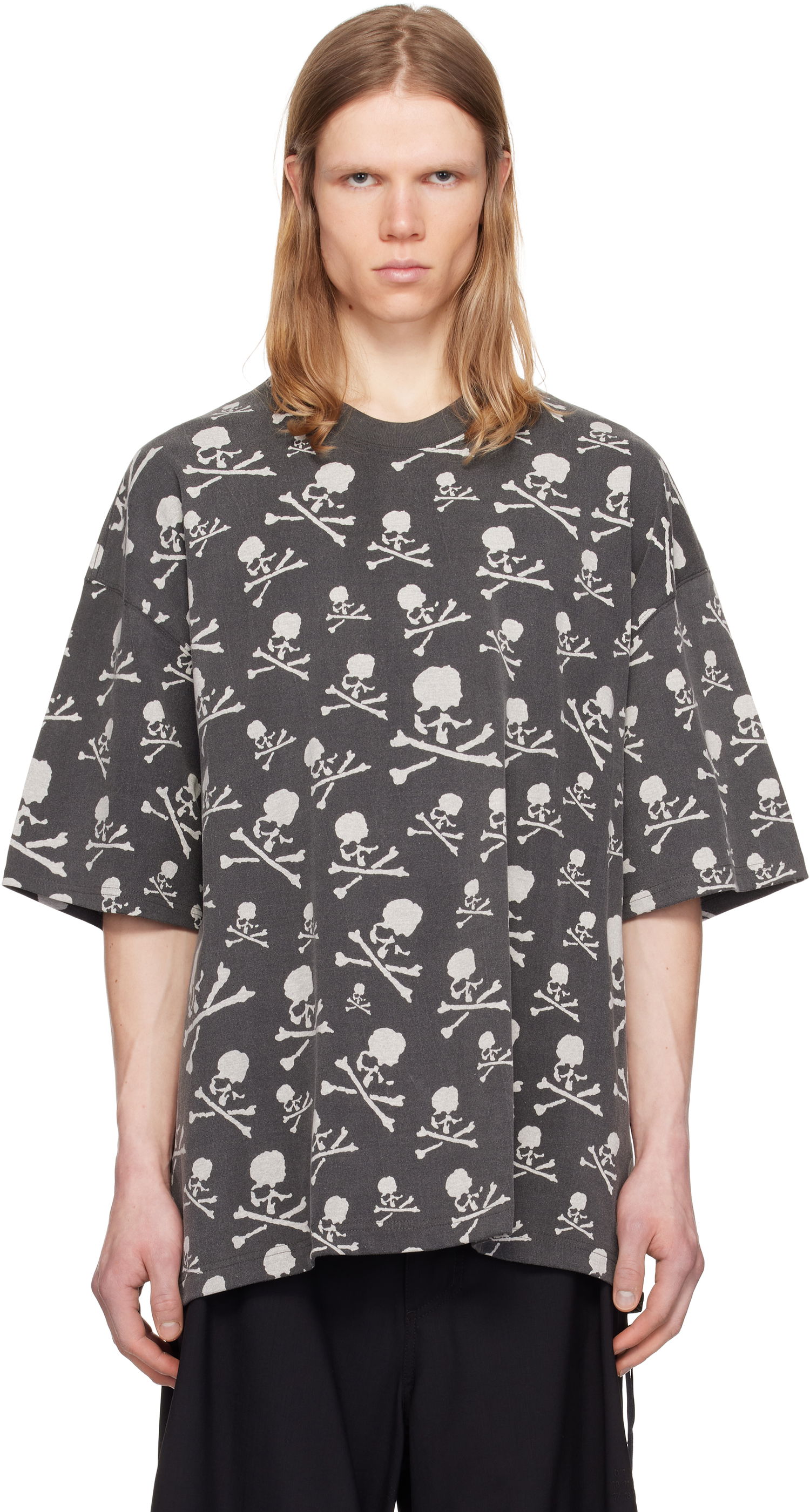 Tričko Mastermind WORLD Mastermind World Boxy Fit Vintage Skull T-Shirt Šedá | MW25S14-TS029-022, 0
