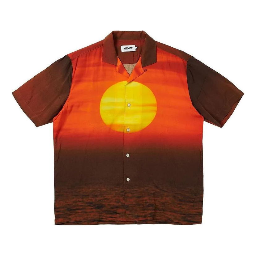 Košeľa Palace Palace Ultimate Chill Sunset Print Shirt Červená | P24SHT024