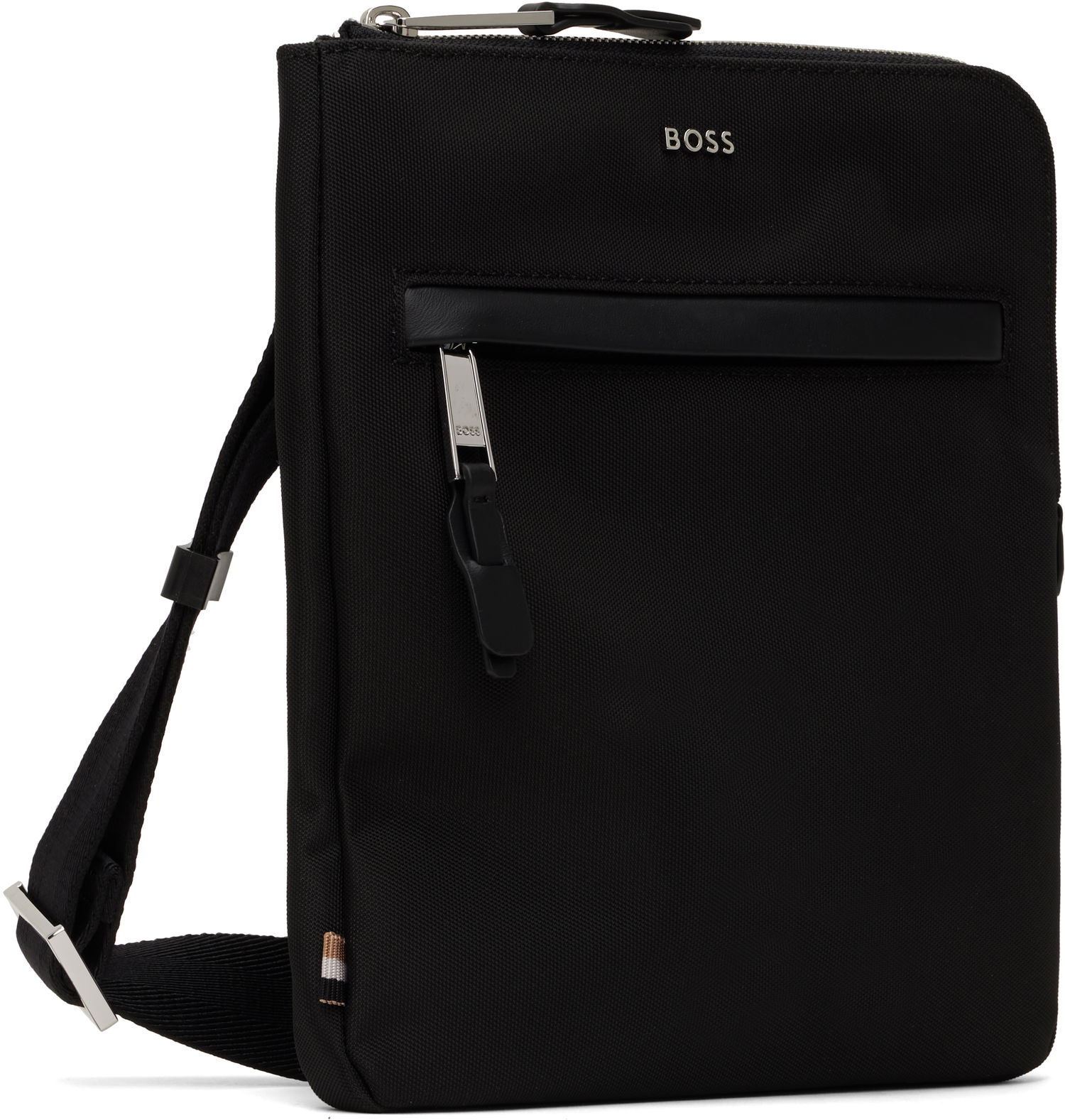 Taška cez rameno BOSS BOSS Canvas Messenger Bag Čierna | 50529082, 1