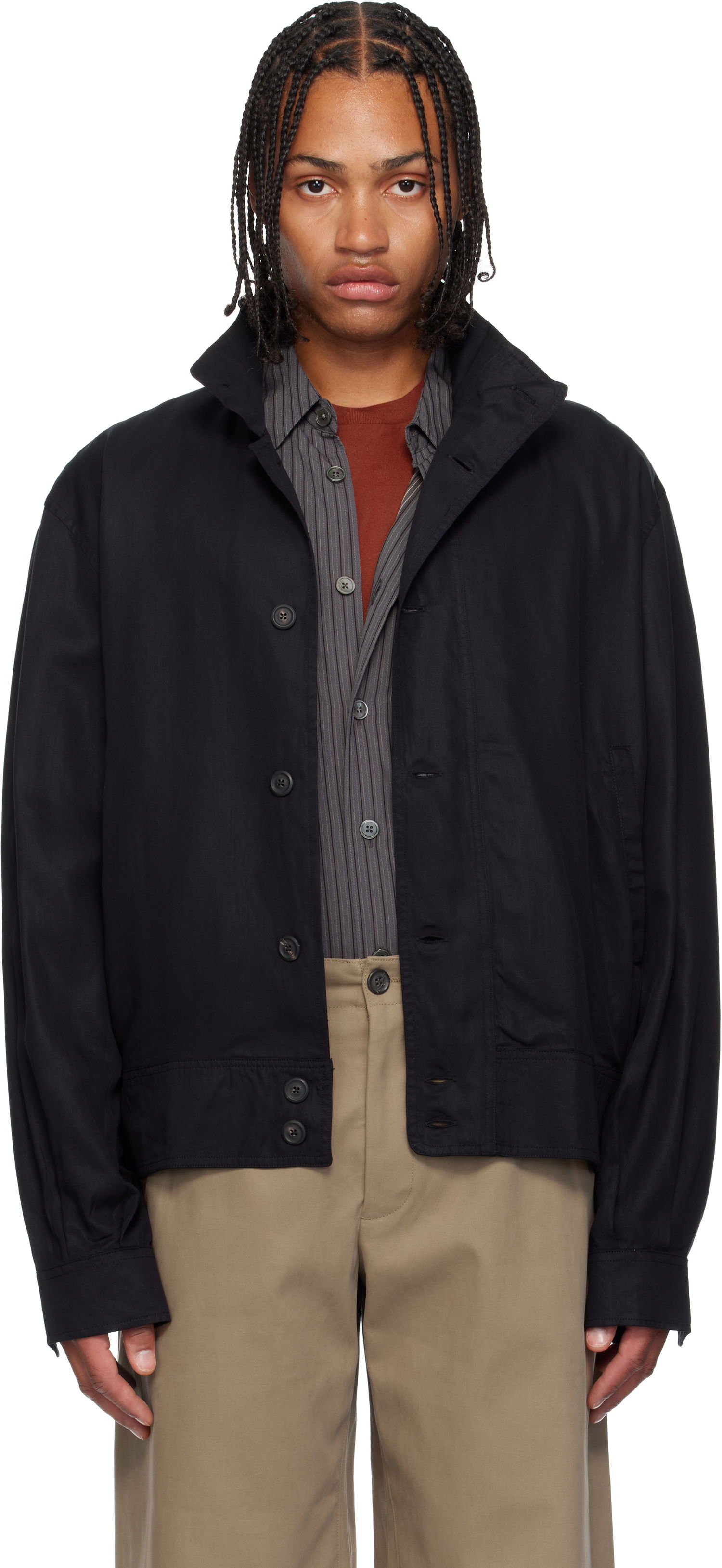Bomber bunda OUR LEGACY Mock Bomber Jacket Čierna | M4252MDB, 0