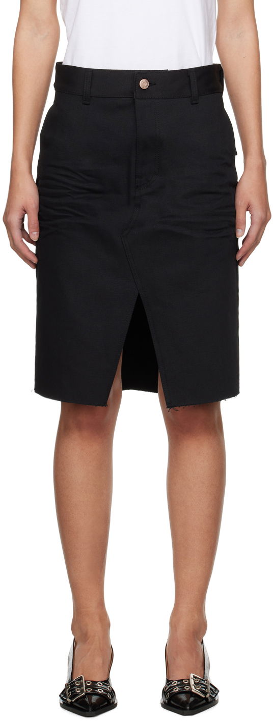 Sukňa We11done We11done Raw Edge Midi Skirt Čierna | WD-DS0-24-303-W-BK, 0