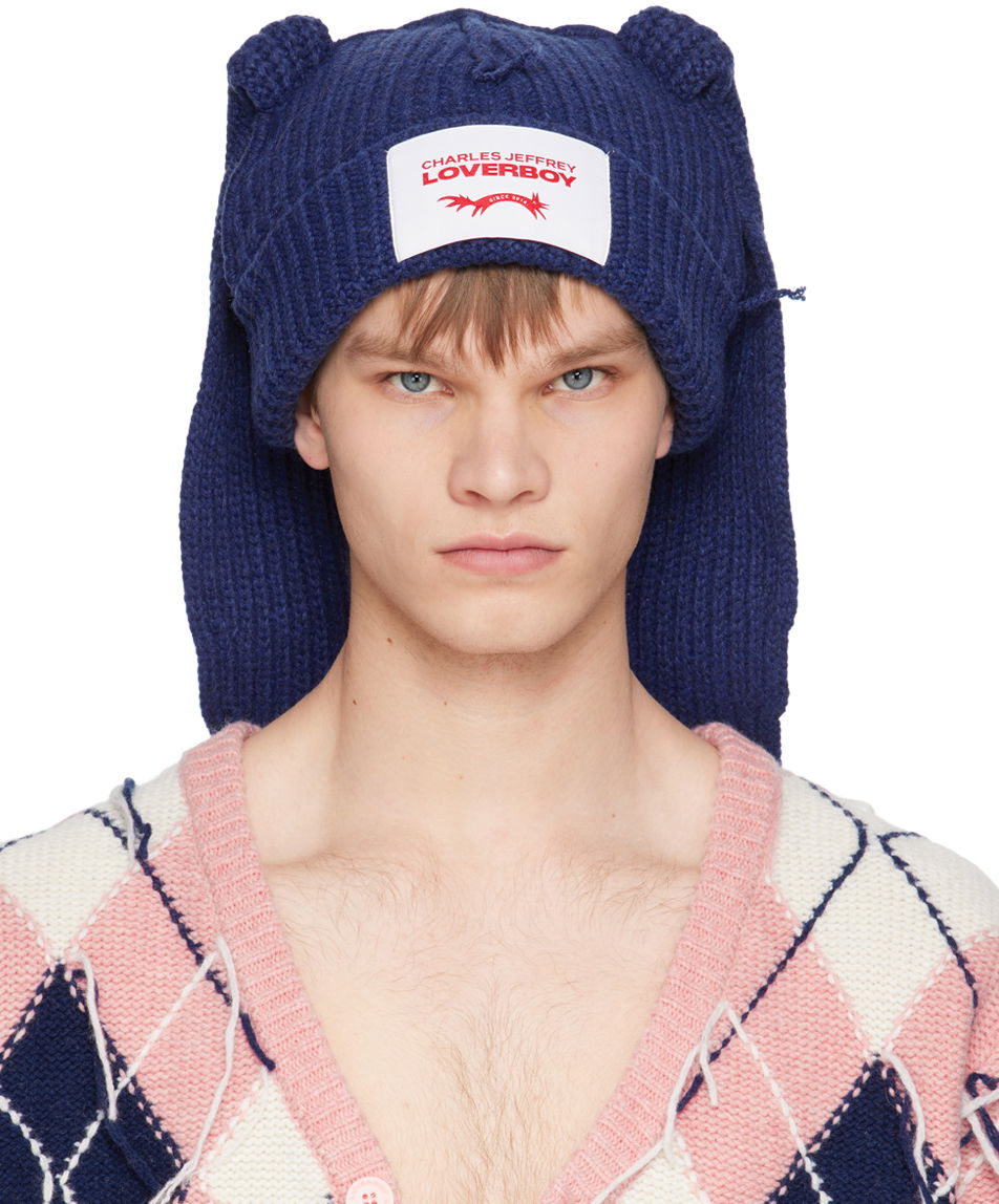 Kulicha Charles Jeffrey Loverboy Charles Jeffrey LOVERBOY Chunky Rabbit Beanie Navy | CJLSS23CRB5, 0