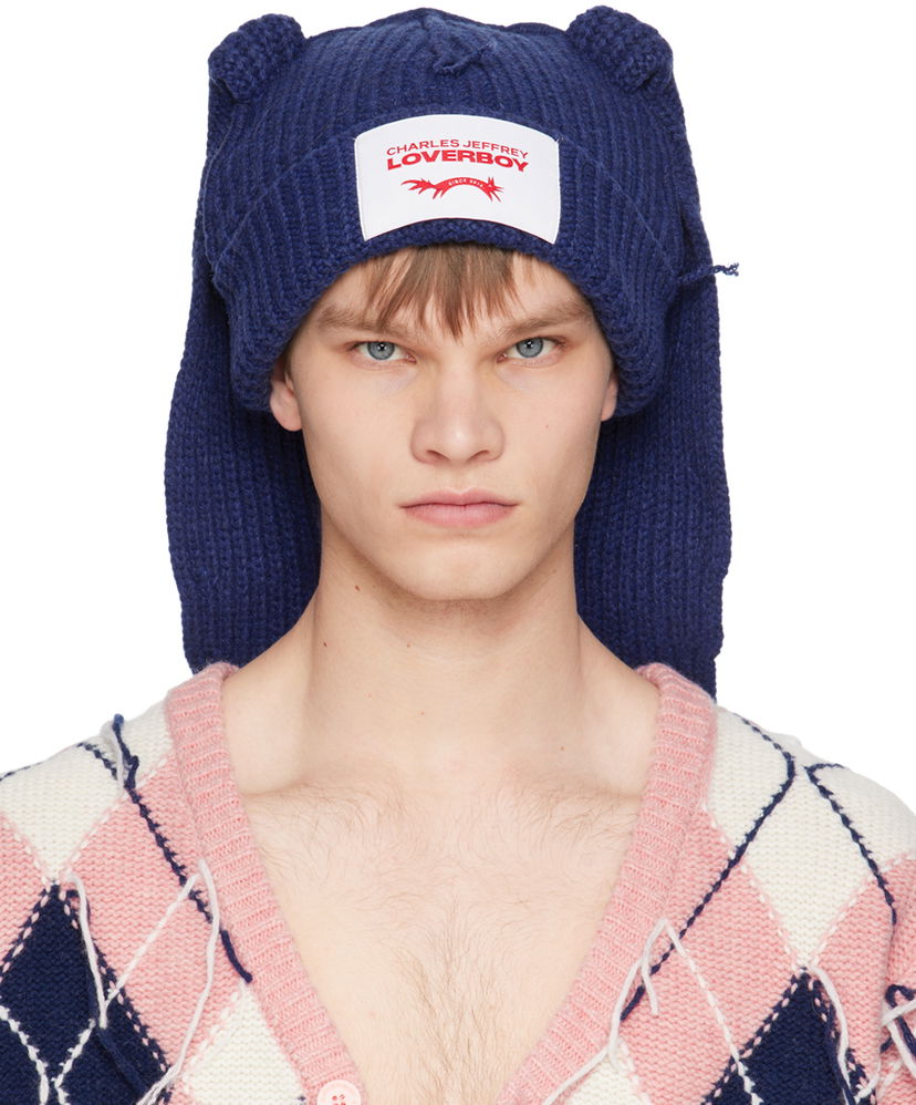 Kulicha Charles Jeffrey Loverboy Charles Jeffrey LOVERBOY Chunky Rabbit Beanie Navy | CJLSS23CRB5