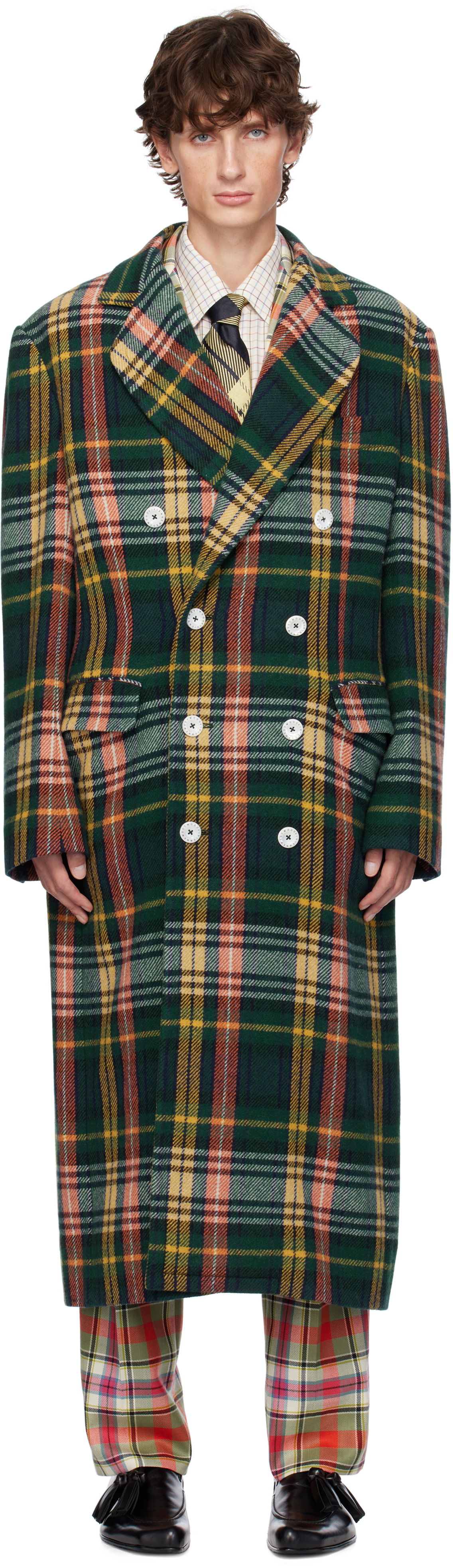 Kabáty Vivienne Westwood Long Coat Zelené | 2D010008-W00XC-, 0