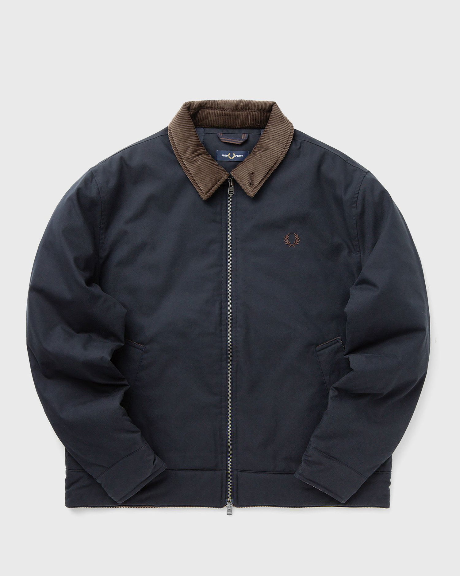 Bunda Fred Perry Cotton Caban Jacket with Corduroy Collar Navy | J8535-608, 0
