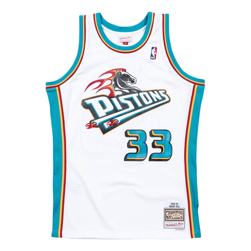 Dres Mitchell & Ness NBA Detroit Pistons 1998-99 Swingman Jersey 'Grant Hill 33' Biela | SMJYCP19211-DPIWHIT98GHI