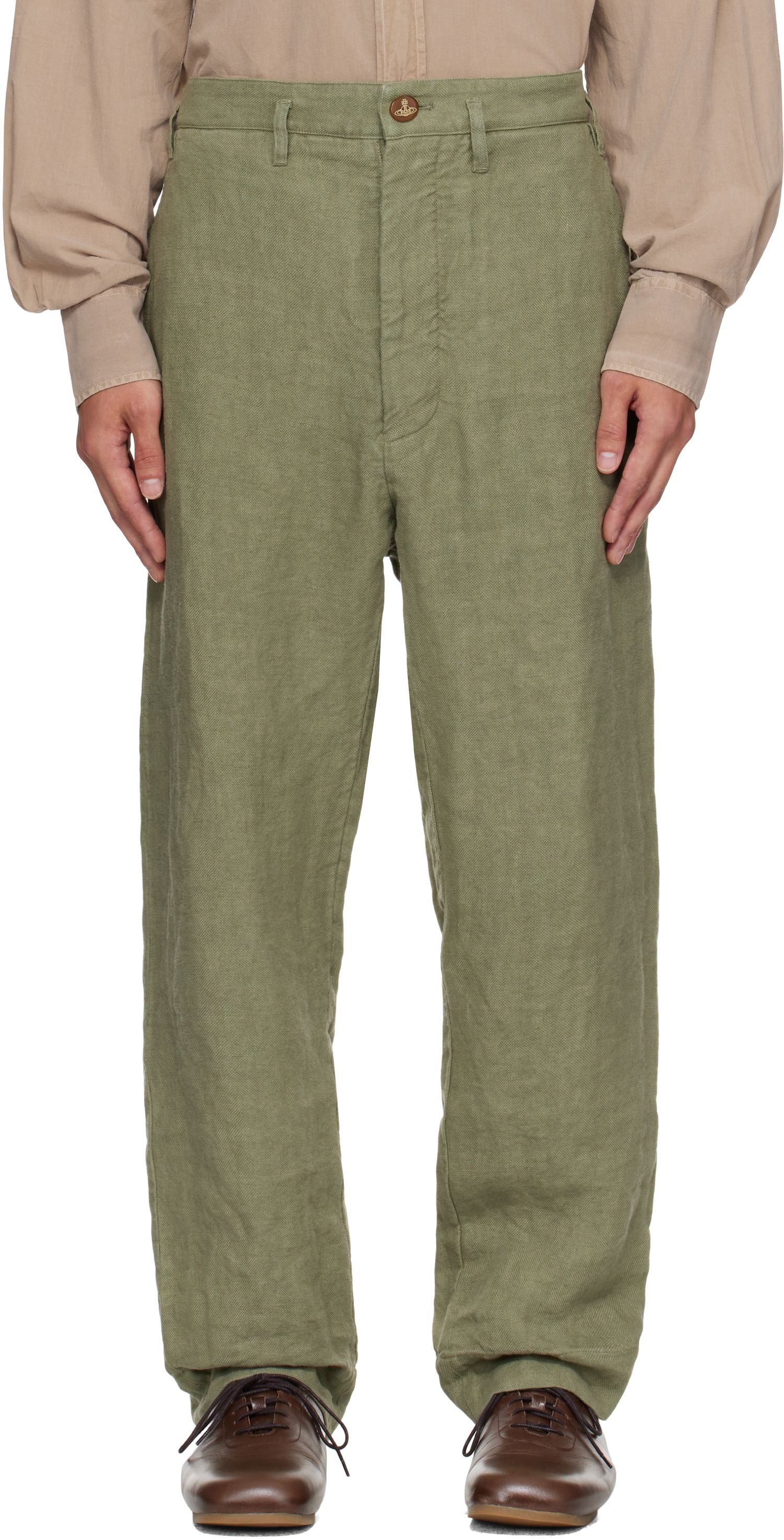 Nohavice Vivienne Westwood Vivienne Westwood Cruise Cropped Trousers Zelené | 2F01000L-W012E-, 0