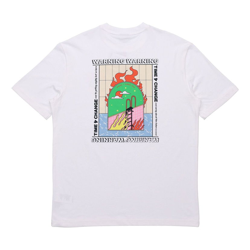 Tričko Puma Back Pattern Printing Short Sleeve T-Shirt Biela | 597337-02