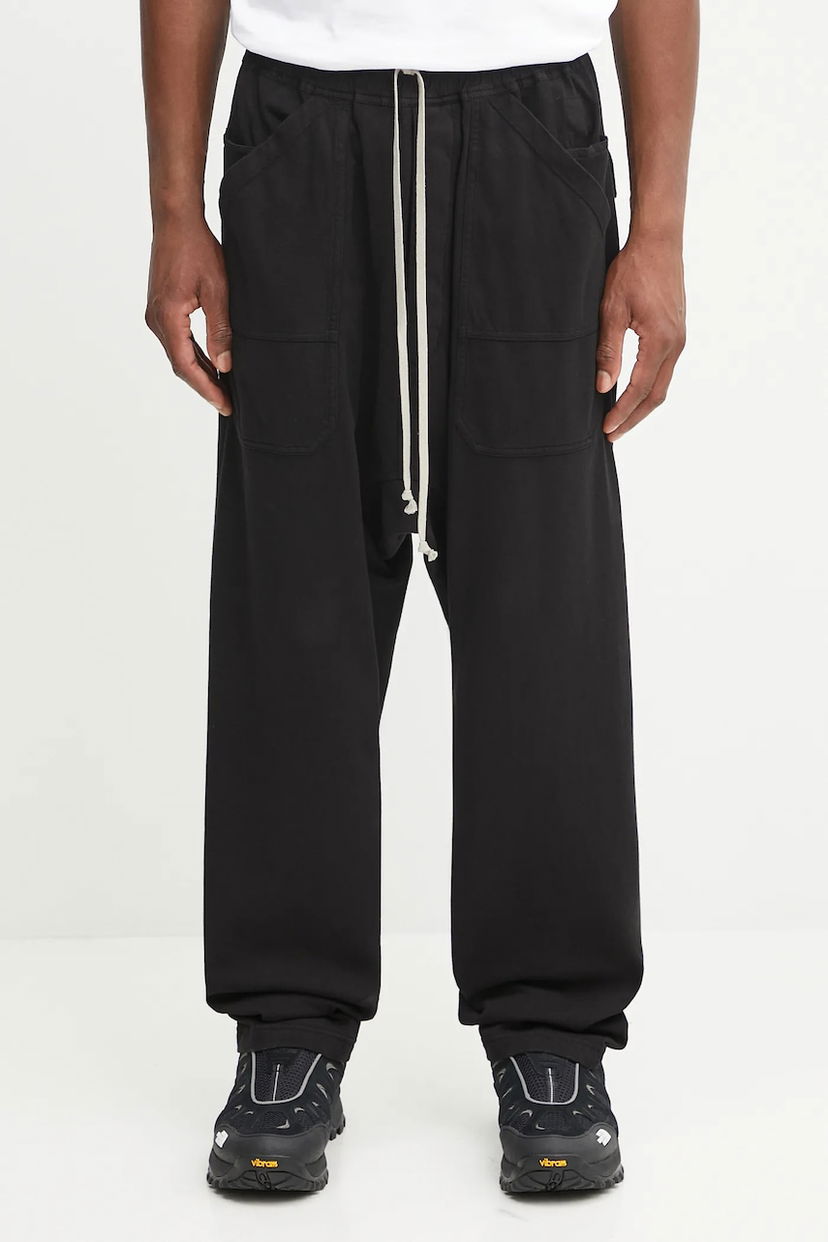Tepláky Rick Owens Rick Owens DRKSHDW Classic Cargo Drawstring Cotton Sweatpants Čierna | DU02E7370.RIG