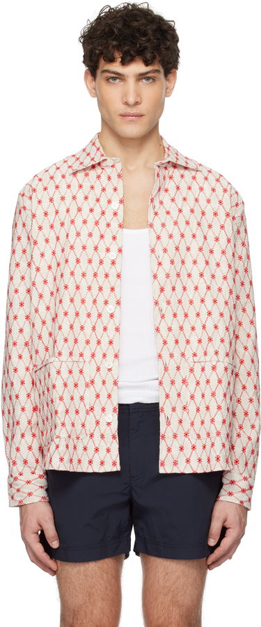 Košeľa Orlebar Brown Orlebar Brown Barkley Embroidered Resort Shirt Béžová | 280047, 0