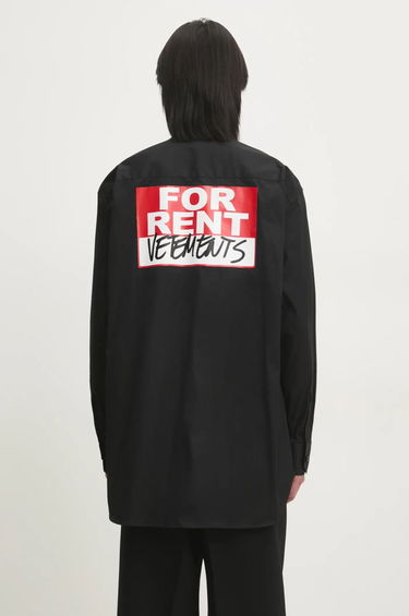 Košeľa VETEMENTS VETEMENTS For Rent Relaxed Fit Shirt Čierna | UA66SH450B, 2