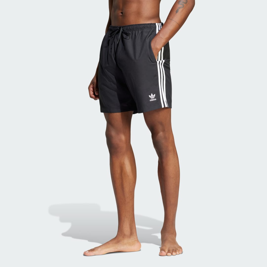 Šortky adidas Performance Adicolor 3-Stripes 8-Inch Swim Shorts Čierna | JD0960, 0