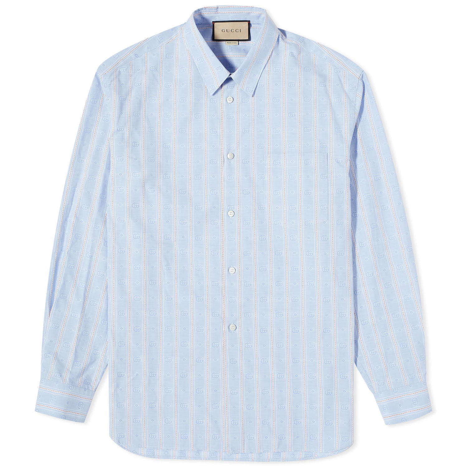 Košeľa Gucci GG Jacquard Shirt Sky Blue Modrá | 742714-ZAMR3-4305, 0