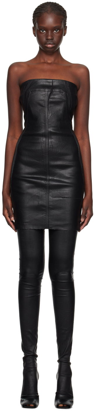 Šaty Rick Owens Bustier Denim Minidress Čierna | RP02C1567 SLK, 0