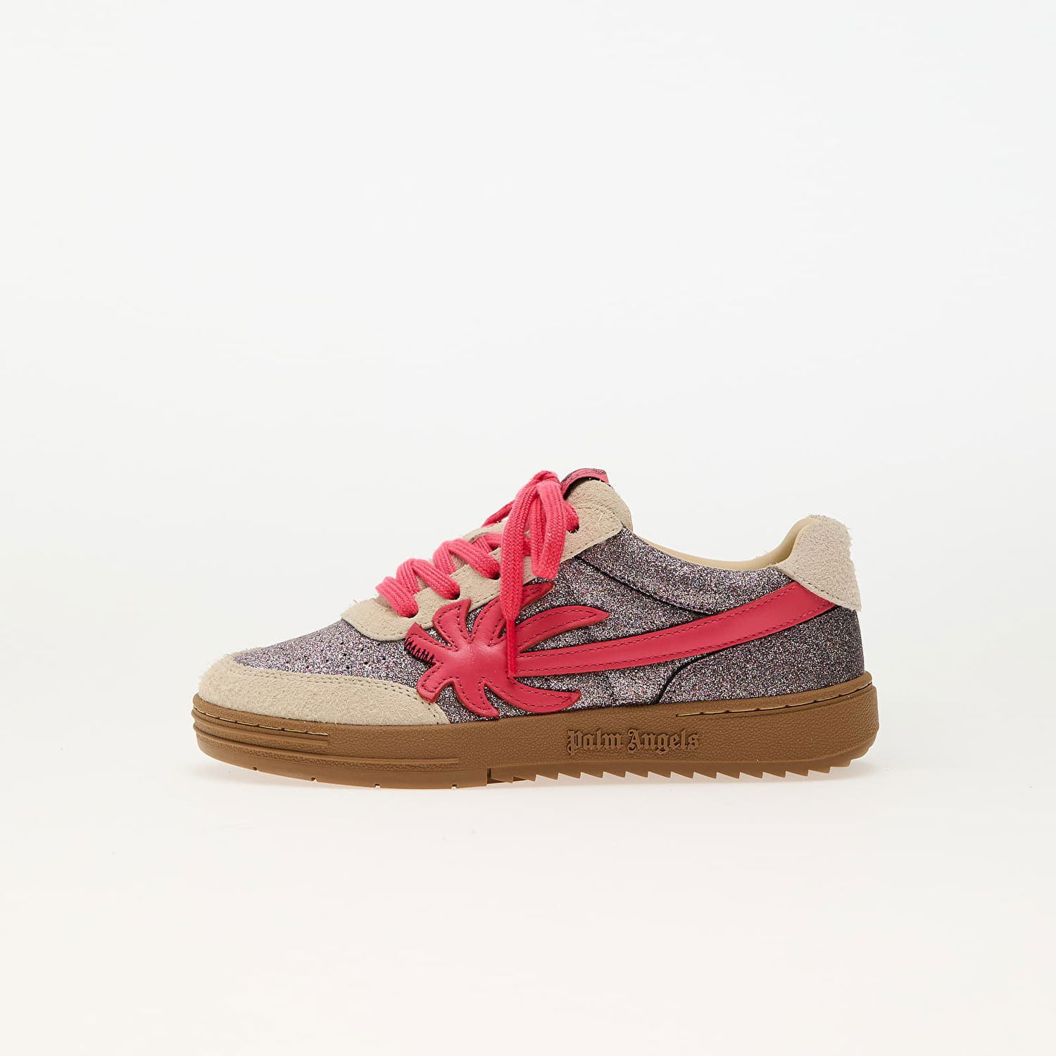 Tenisky a topánky Palm Angels Kids Palm Beach University Glitter Silver Fialová | PGIA014S25LEA0017229, 0