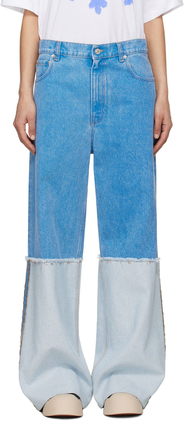 Marni Two-Tone Wide Leg Jeans