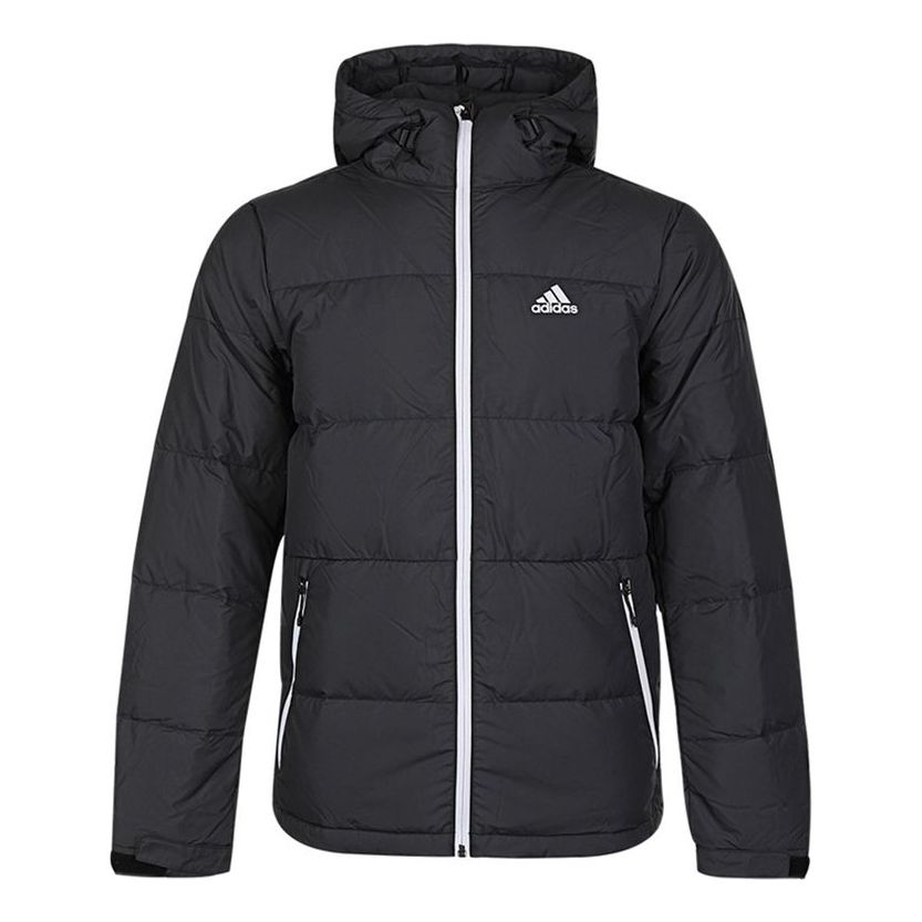 Prešívaná bunda adidas Originals Casual Sports Stay Warm Hooded Down Jacket Čierna | GF0063, 0