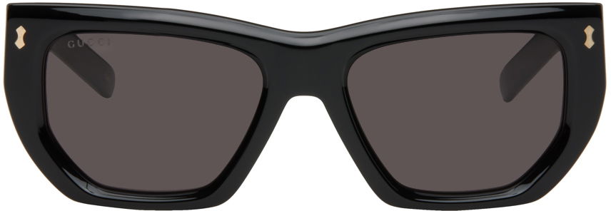 Oblečenie Gucci Gucci Black Rivetto Geometrical Acetate Sunglasses Hnedá | GG1520S, 0