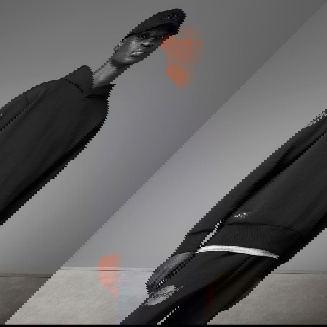 Mikina adidas Performance Seasonal Doubleknit Hoodie Čierna | JE3129, 0