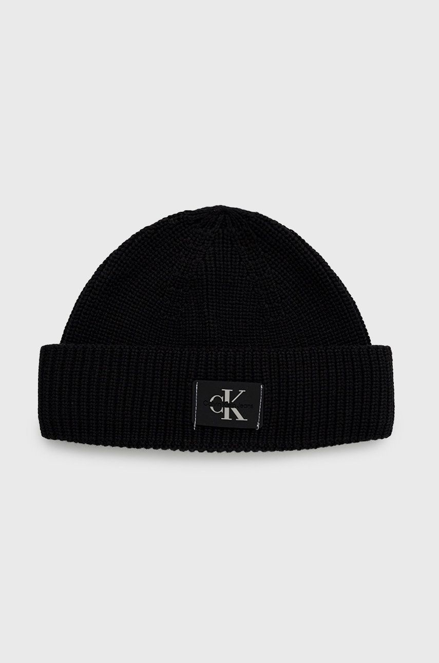 Klobúk CALVIN KLEIN Beanie Čierna | K50K506583.9BYY, 0