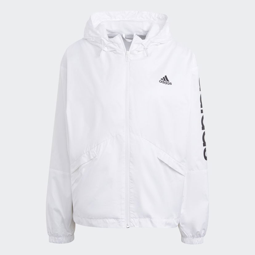 Vetrovka adidas Performance Essentials Oversize Logo Windbreaker Biela | GL0647