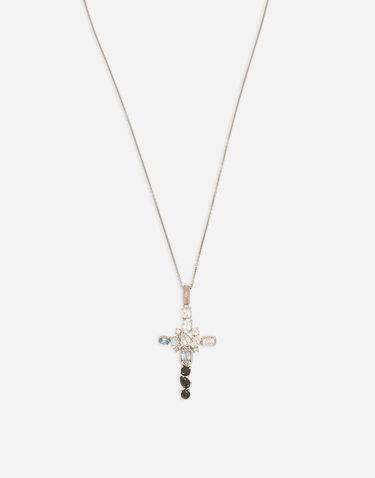 Náhrdelník Dolce & Gabbana Pendant With Grey And Black Spinels Metalická | WAQA1GWTSQS80001, 2