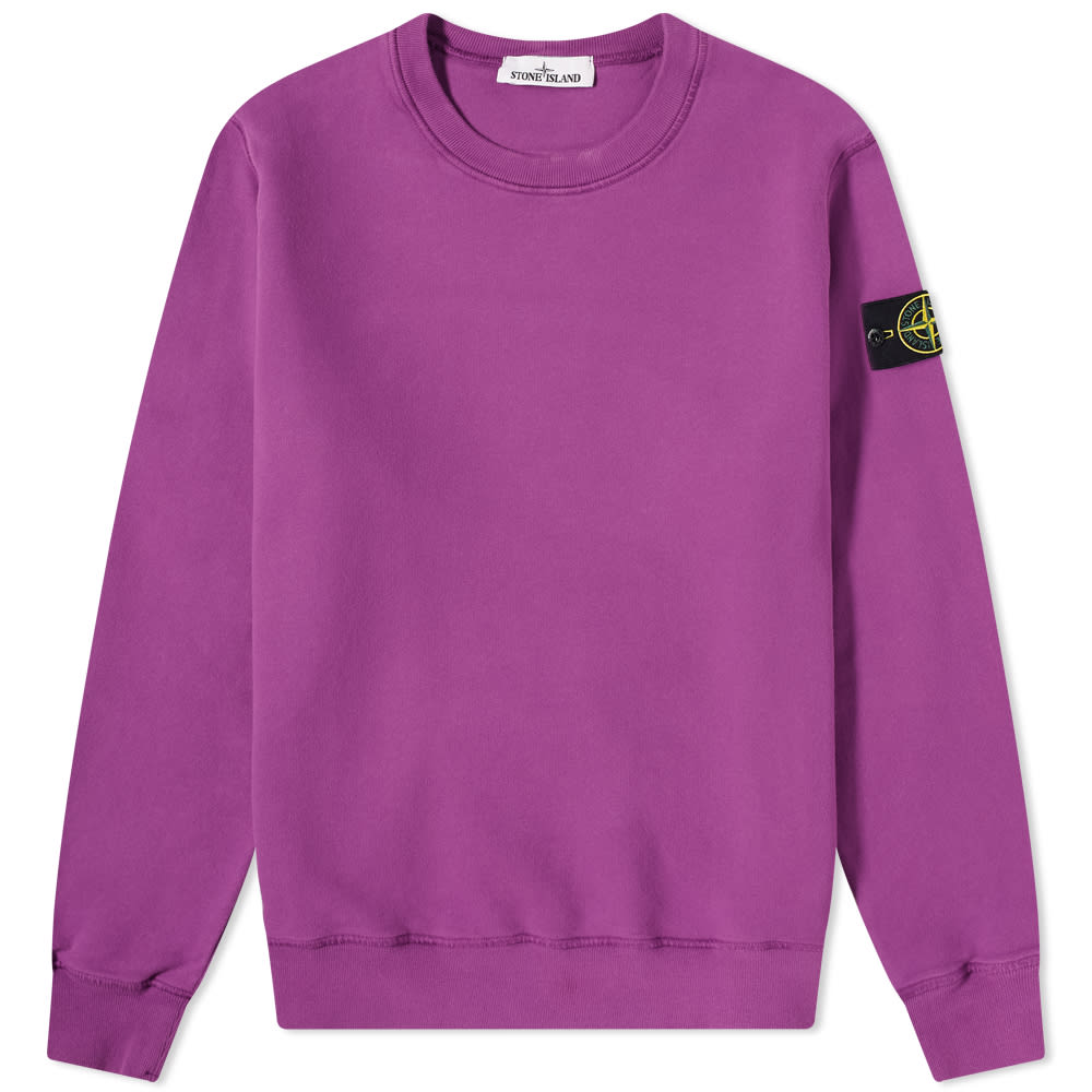 Sveter Stone Island Garment Dyed Crewneck Fialová | 751563020-V0045, 0