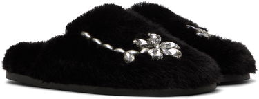 Oblečenie Simone Rocha Simone Rocha Embellished Furry Slippers Čierna | SLD44B-W 0402, 3