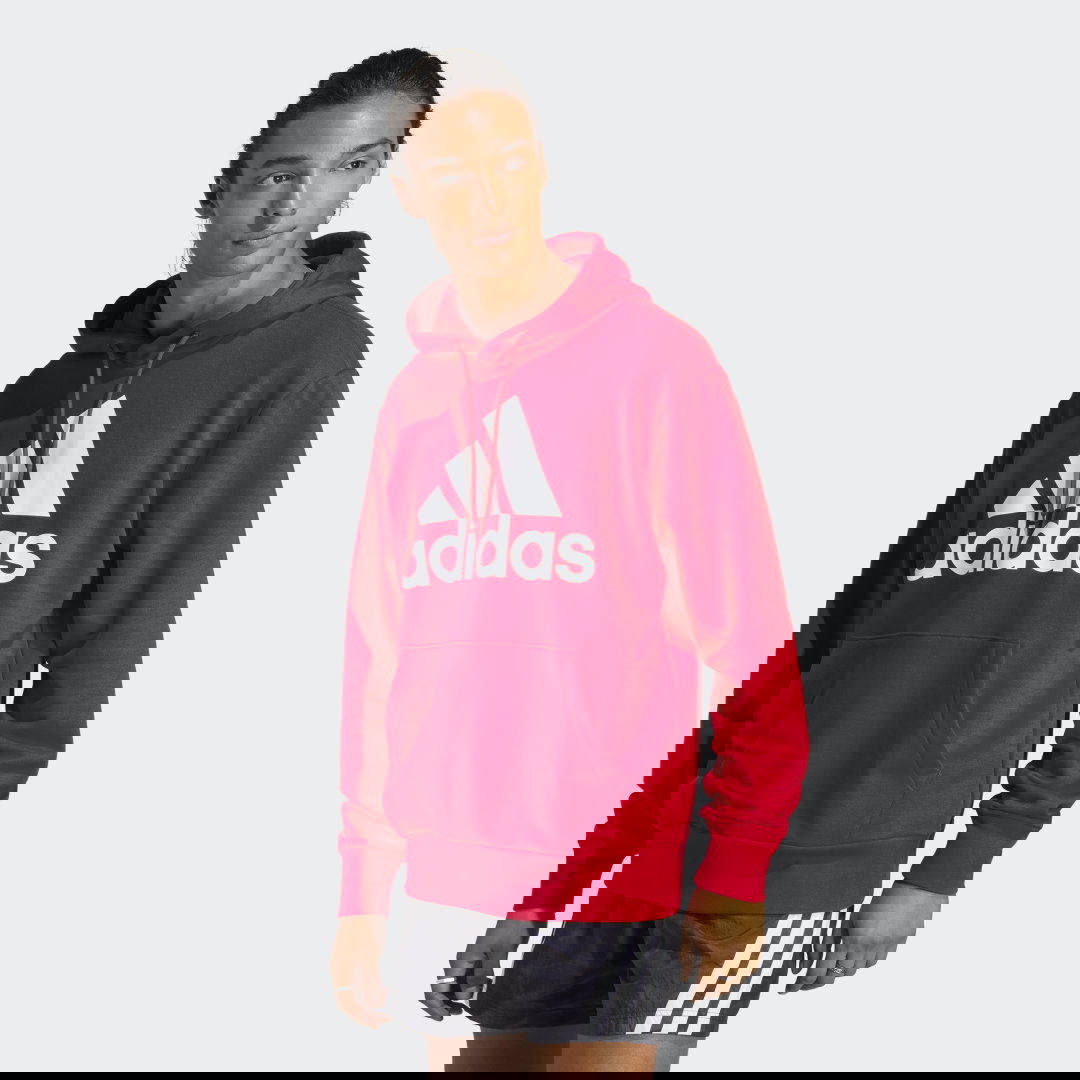 Mikina adidas Performance Essentials French Terry Big Logo Hoodie Červená | IC9365, 0