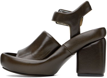 Oblečenie LEMAIRE LEMAIRE Padded Wedge Heeled Sandals Hnedá | FO0095 LL0078, 2