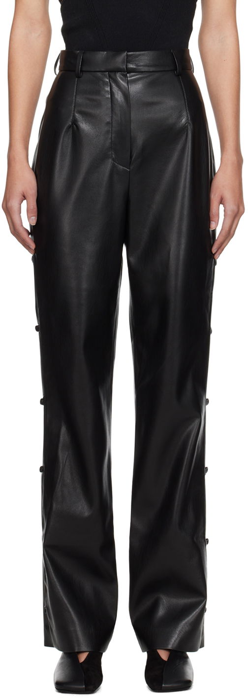 Nohavice Nanushka Felina Vegan Leather Trousers Čierna | NW24RSPA00899, 0