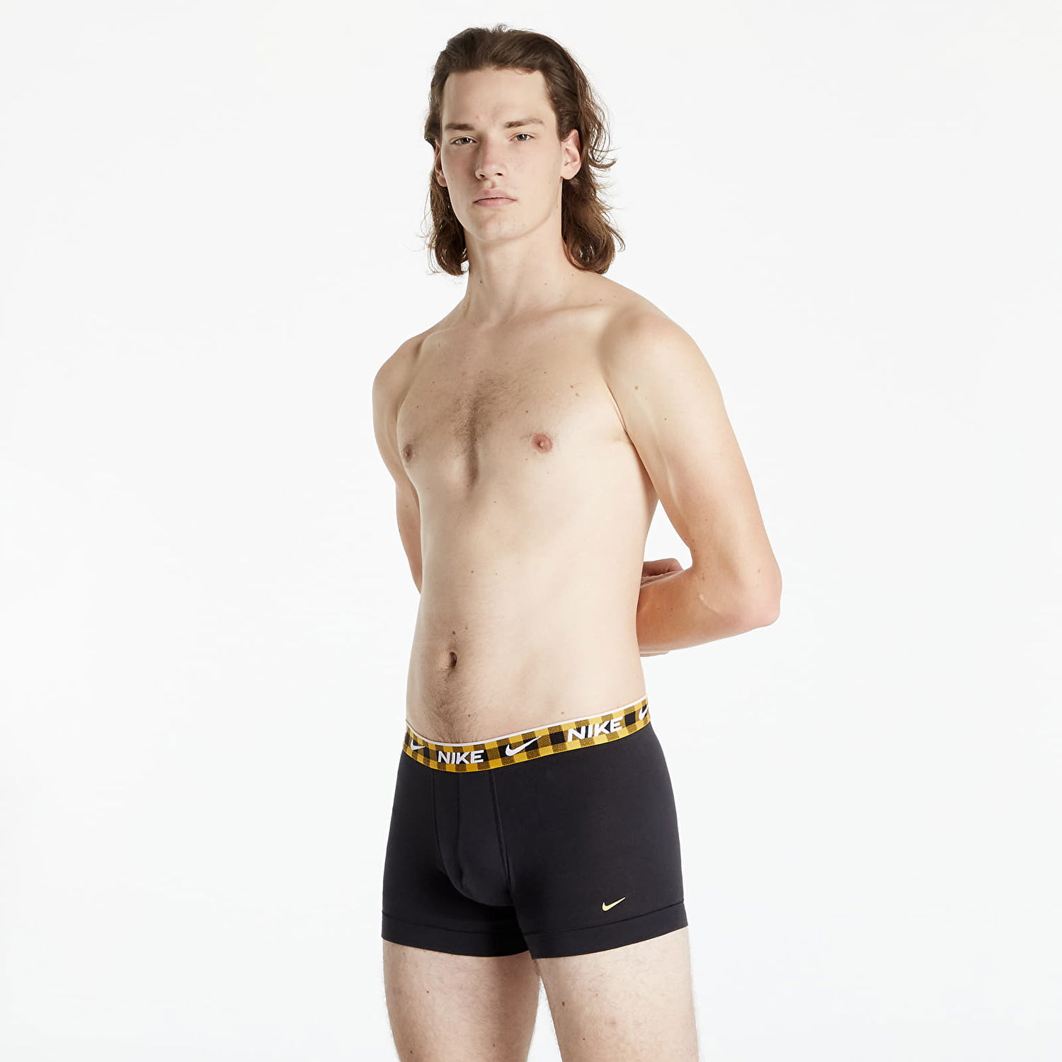 Spodná bielizeň a ponožky Nike Everyday Cotton Stretch 3 Pack Trunk Čierna | KE1008-KUT, 0