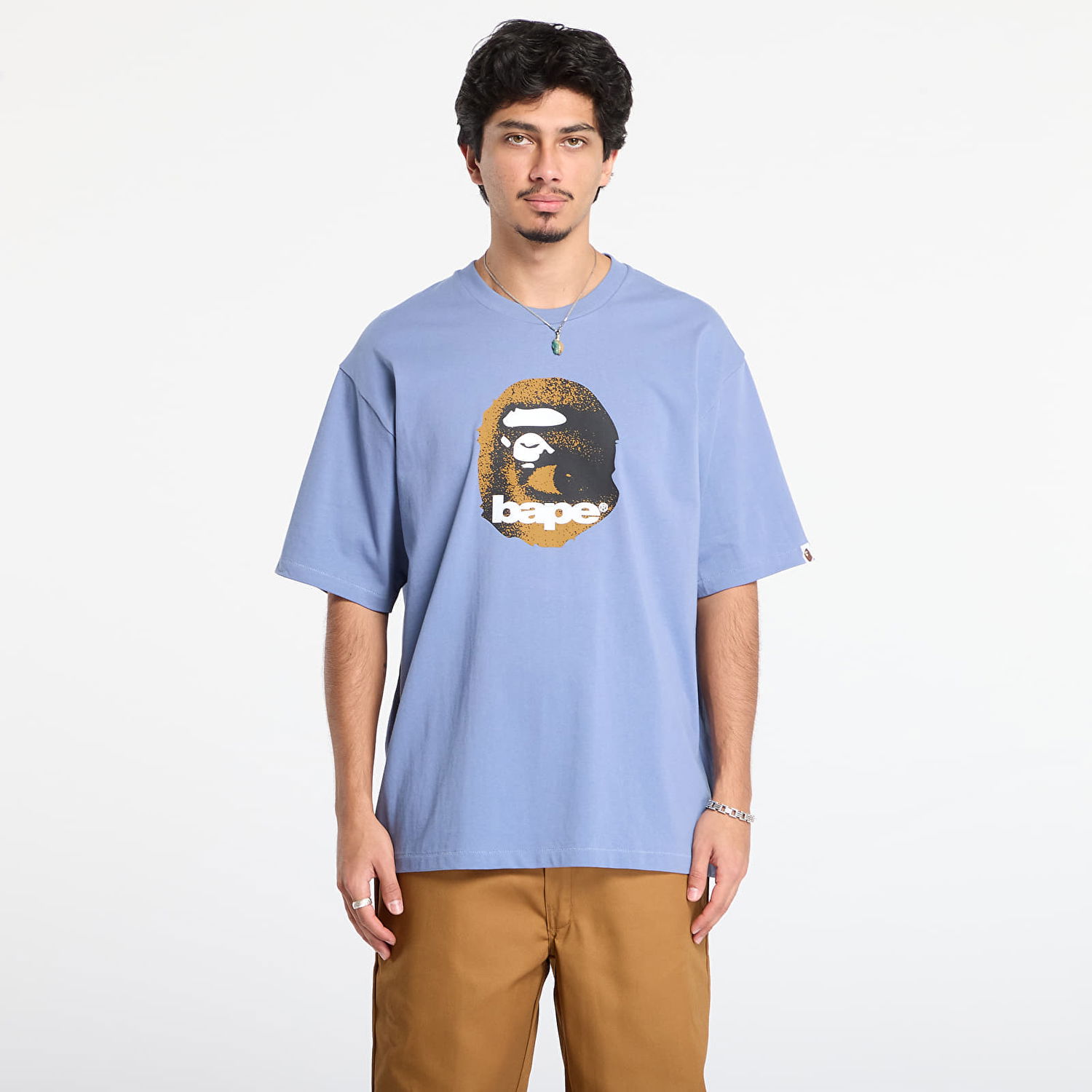 Tričko BAPE Ape Head Relaxed Fit Tee Modrá | 001TEL801307MNVY, 1