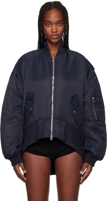 Bomber bunda JW Anderson JW Anderson Oversized Bomber Jacket with Curved Hem Navy | JK0381-PG1696, 0