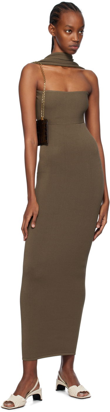 Šaty TOTEME Totême Slip-Through Midi Dress Zelené | 241-WRD1093-YA0028, 3