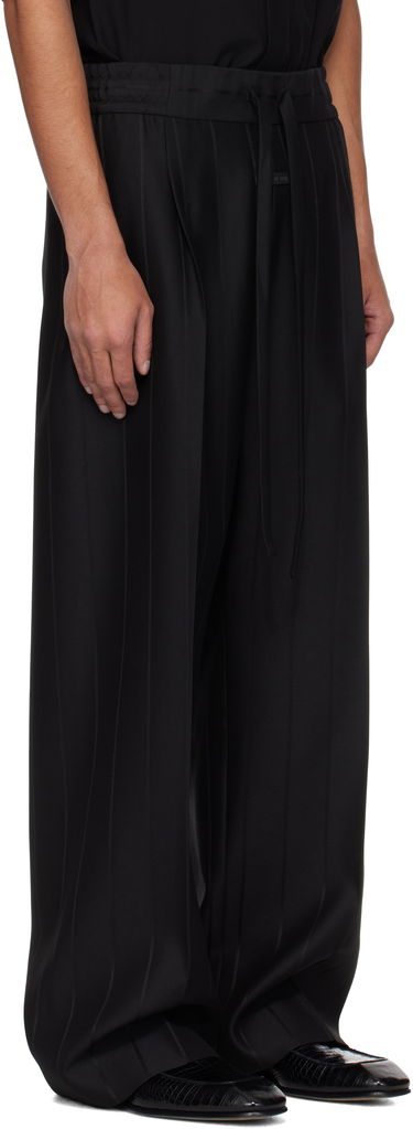Nohavice Fear of God Fear of God Pinstripe Drawstring Wide Leg Trousers Čierna | FGE240-407TSWV, 1