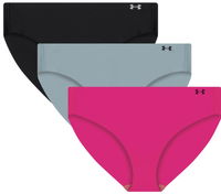 Under Armour Pure Stretch No Show Bikini Underwear - 3 Pack