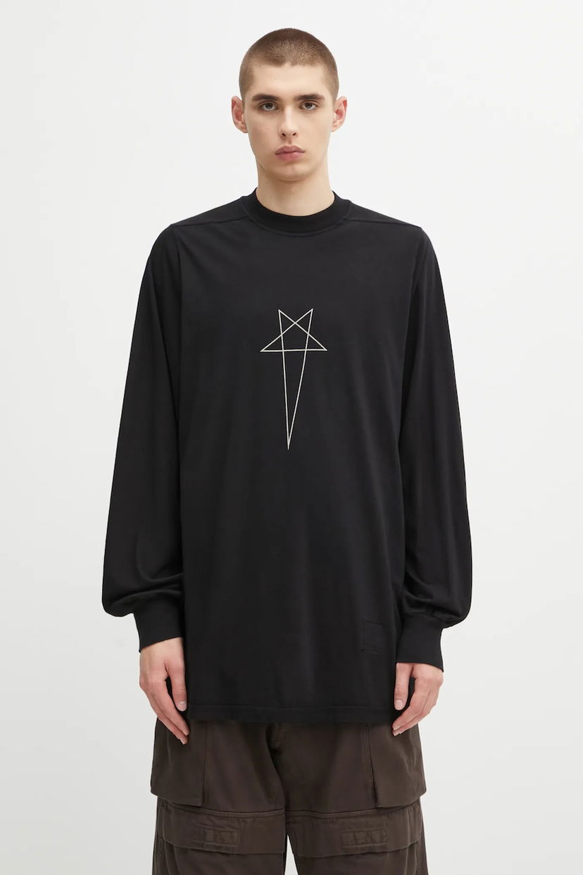 Tričko Rick Owens Rick Owens DRKSHDW Jumbo Long Sleeve T-Shirt Čierna | DU02E7261.RNEP3