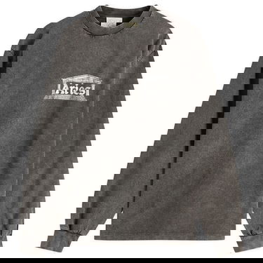 Tričko Aries Aged Ancient Temple Graphic Long Sleeve T-Shirt, Size Large Šedá | AR60141-BLK, 0