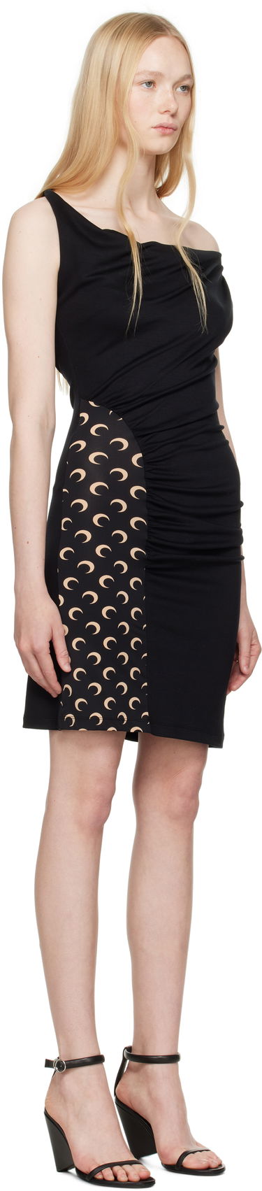 Šaty Marine Serre Marine Serre Draped Jersey Minidress Čierna | WDR349A CJER0077, 1