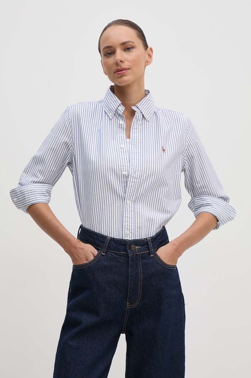 Košeľa Polo by Ralph Lauren Striped Regular Shirt Modrá | 211941508, 0